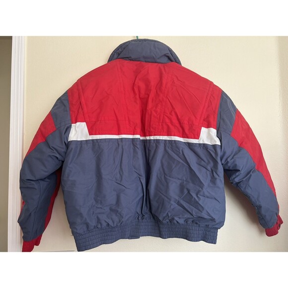 Vtg 80s Inside Edge‎ Red Grey Snow Ski Colorblock Down Jacket Coat Men’s XL - Picture 9 of 11